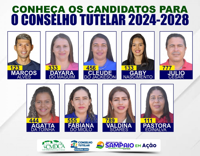 Candidatos ao Conselho Tutelar.