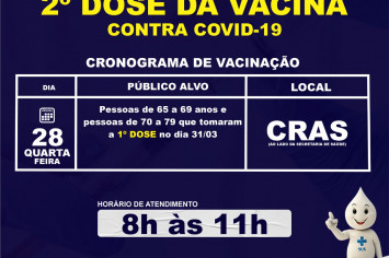 comunicado de vacinação.