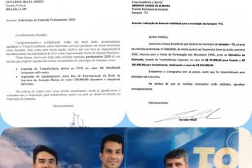 Prefeito Armindo Cayres e senador Irajá Abreu